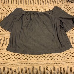 Blue off the shoulder top from lane Bryant